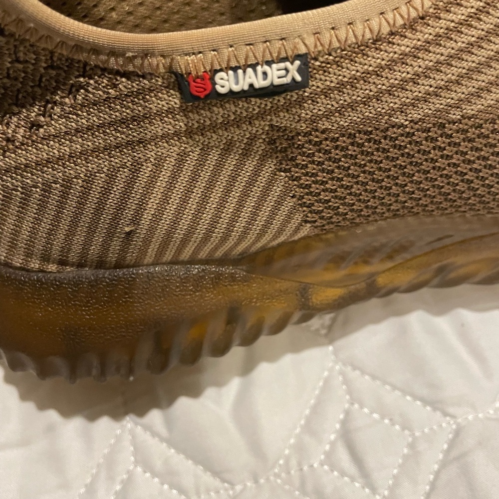 Tan Loafers with Breathable Mesh Upper and Cushioned Sole